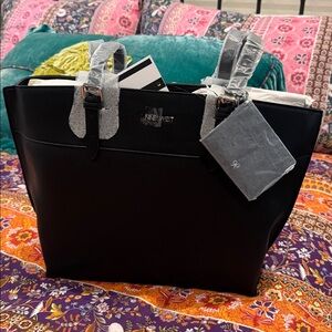 Nine West Doralia Tote Black NWT